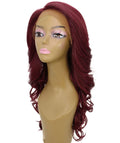 Kendra Deep Red Wavy Lace Front Wig