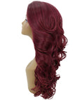 Kendra Deep Red Wavy Lace Front Wig