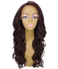 Kendra Medium Red and Black Blend Wavy Lace Front Wig