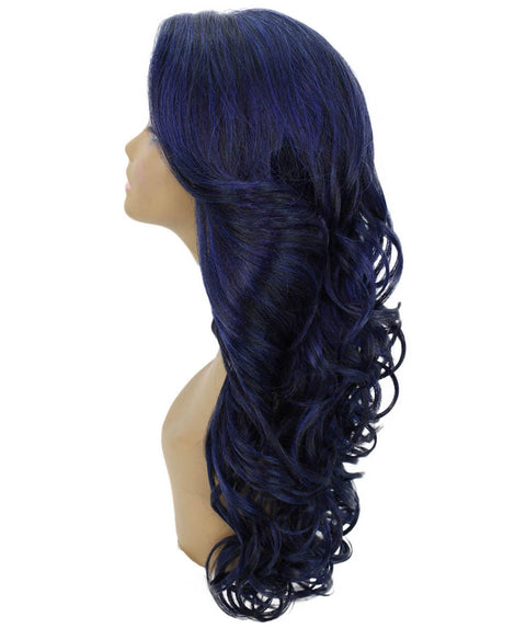 Kendra Blue and Black Blend Wavy Lace Front Wig