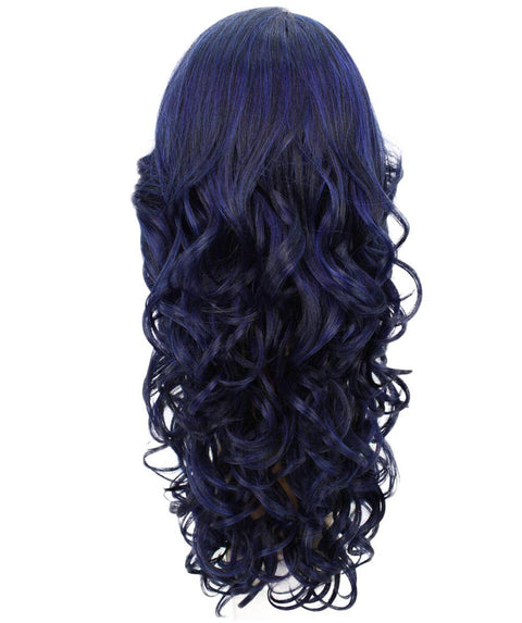 Kendra Blue and Black Blend Wavy Lace Front Wig