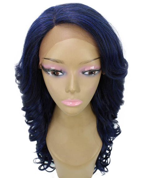 Kendra Blue and Black Blend Wavy Lace Front Wig