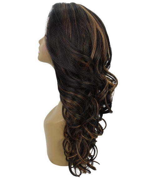 Kendra Black with Golden Wavy Lace Front Wig