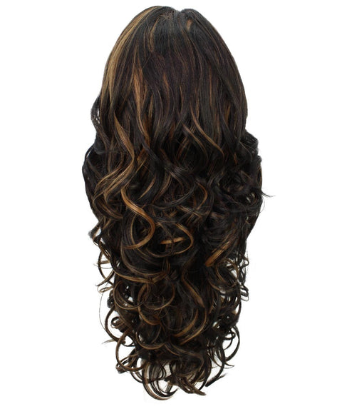 Kendra Black with Golden Wavy Lace Front Wig