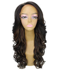 Kendra Black with Caramel Wavy Lace Front Wig