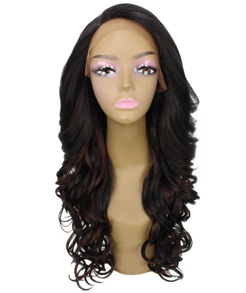 Kendra Black with Aubum Wavy Lace Front Wig