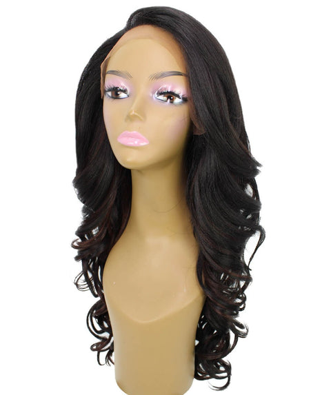 Kendra Black with Aubum Wavy Lace Front Wig