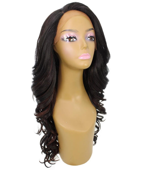 Kendra Black with Aubum Wavy Lace Front Wig