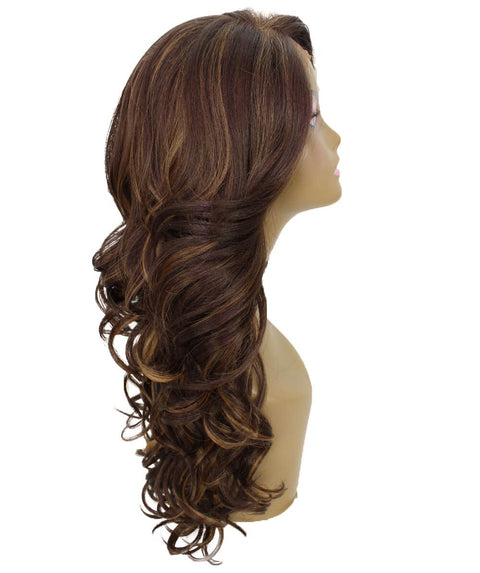 Kendra Brown with Golden Wavy Lace Front Wig