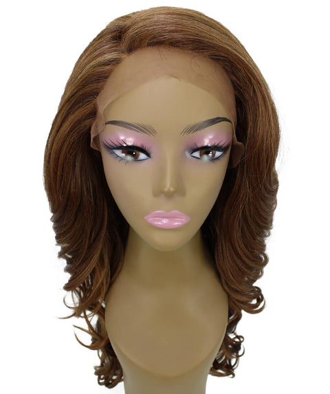 Kendra Light Brown Blend Wavy Lace Front Wig