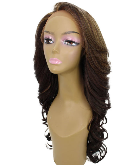 Kendra Carmel Brown Blend Wavy Lace Front Wig