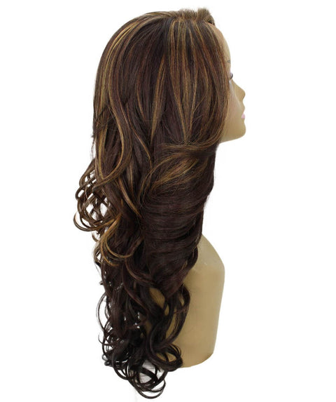 Kendra Carmel Brown Blend Wavy Lace Front Wig