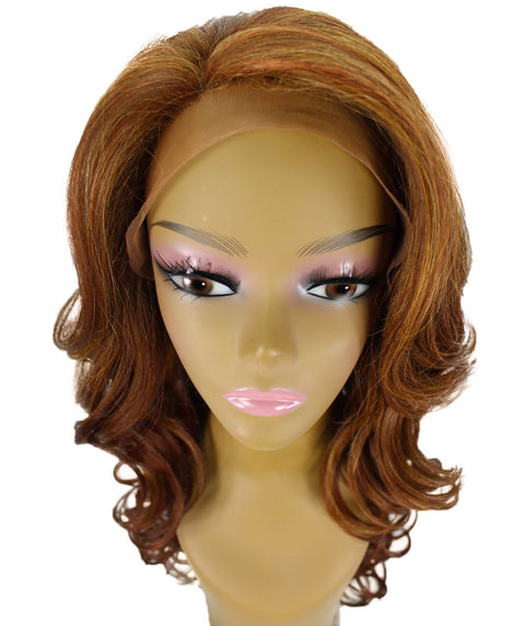 Kendra Copper Aubum Blend Wavy Lace Front Wig