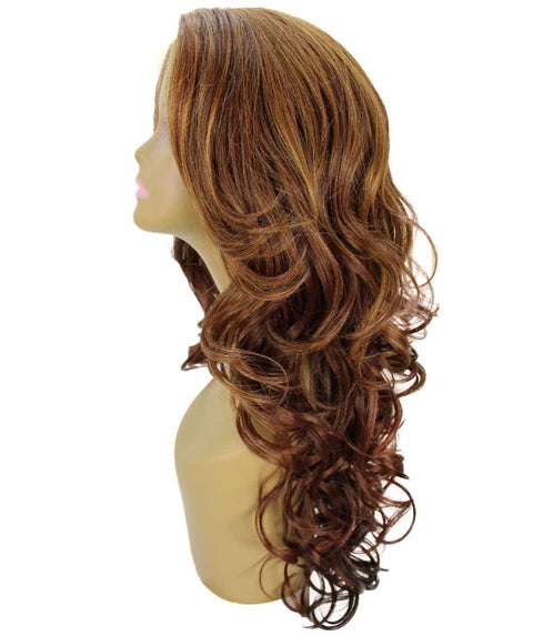 Kendra Copper Aubum Blend Wavy Lace Front Wig