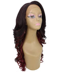 Kendra Deep Red Over Medium Red Wavy Lace Front Wig