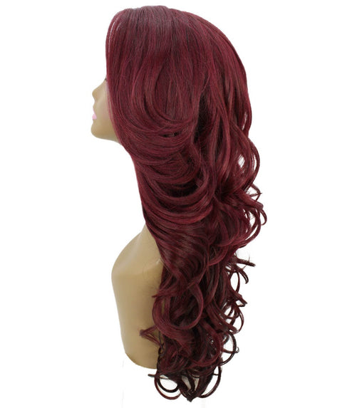 Kendra Medium Red Wavy Lace Front Wig
