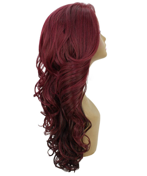 Kendra Medium Red Wavy Lace Front Wig