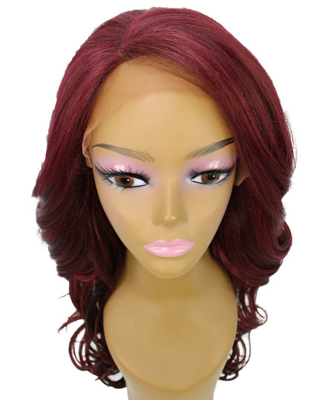 Kendra Medium Red Wavy Lace Front Wig