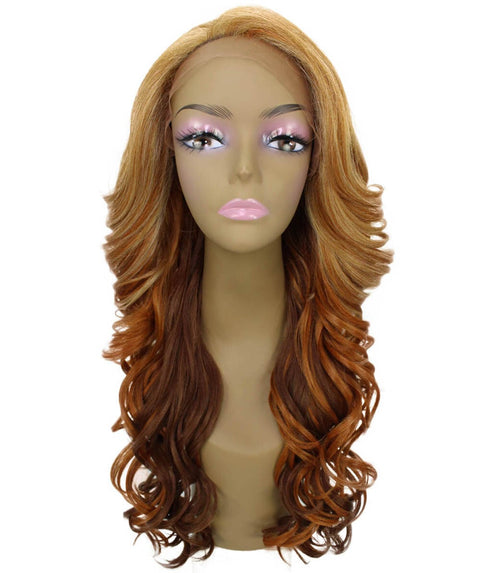 Kendra Strawberry Blonde Wavy Lace Front Wig