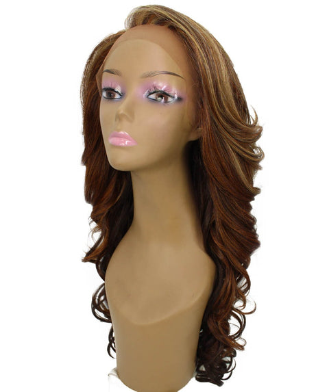 Kendra Aubum Brown Blend Wavy Lace Front Wig