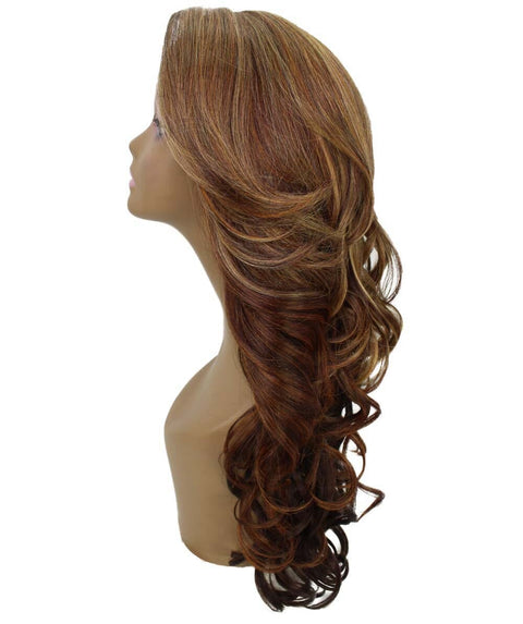 Kendra Aubum Brown Blend Wavy Lace Front Wig
