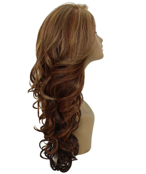 Kendra Aubum Brown Blend Wavy Lace Front Wig
