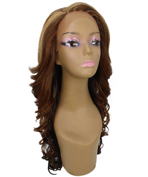 Kendra Aubum Brown Blend Wavy Lace Front Wig