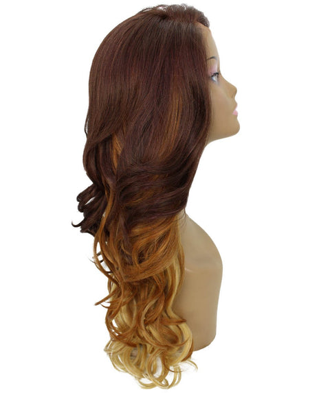Kendra Medium Brown over Blonde Wavy Lace Front Wig