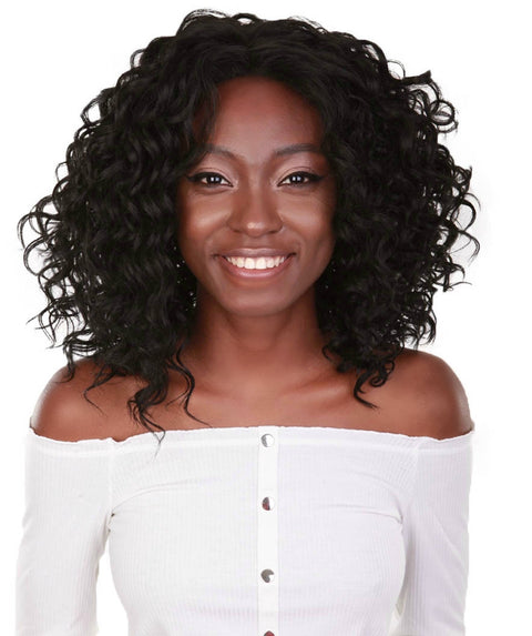 Oya Black Angled Bob Lace Front Wig