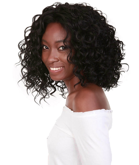 Oya Black Angled Bob Lace Front Wig