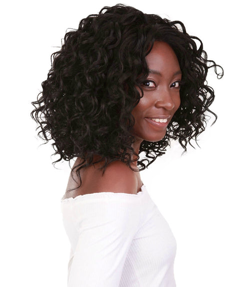 Oya Black Angled Bob Lace Front Wig