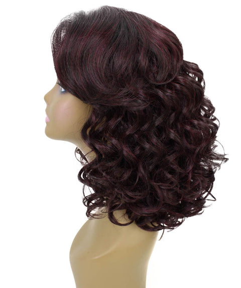 Candace Medium Red and Black Blend Classic Lace Front Wig