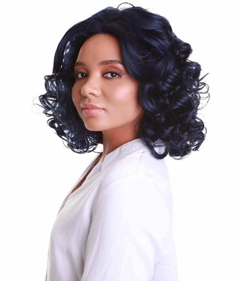 Candace Blue and Black Blend Classic Lace Front Wig