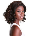 Candace Black with Caramel Classic Lace Front Wig