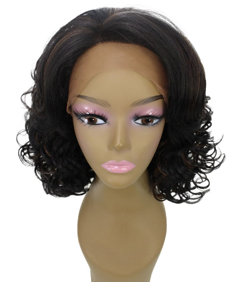 Candace Black with Caramel Classic Lace Front Wig