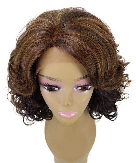 Candace Carmel Brown Blend Classic Lace Front Wig