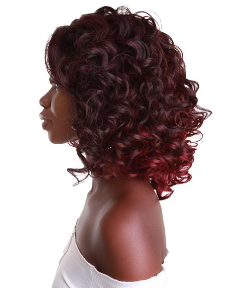 Candace Deep Red Over Medium Red Classic Lace Front Wig