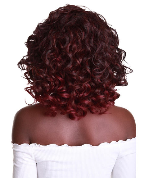 Candace Deep Red Over Medium Red Classic Lace Front Wig