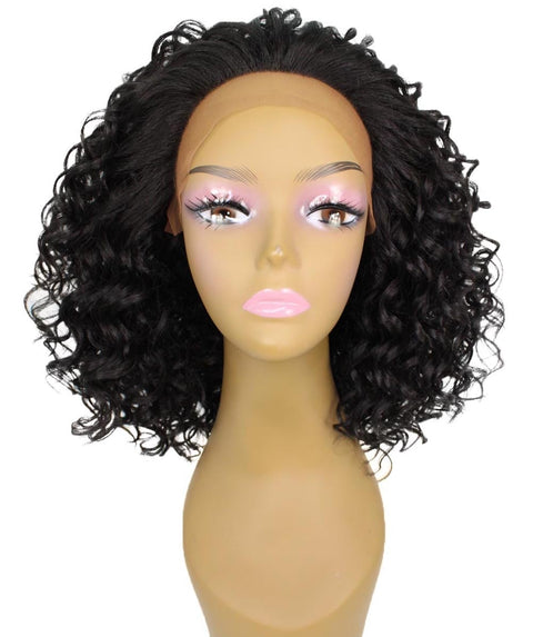 Oya Natural Black Angled Bob Lace Front Wig