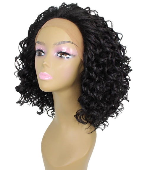 Oya Natural Black Angled Bob Lace Front Wig