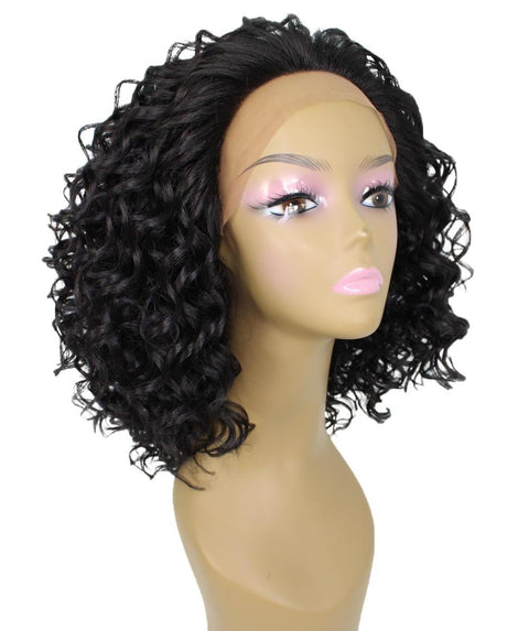 Oya Natural Black Angled Bob Lace Front Wig
