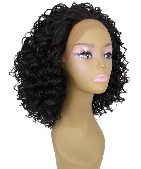 Oya Natural Black Angled Bob Lace Front Wig
