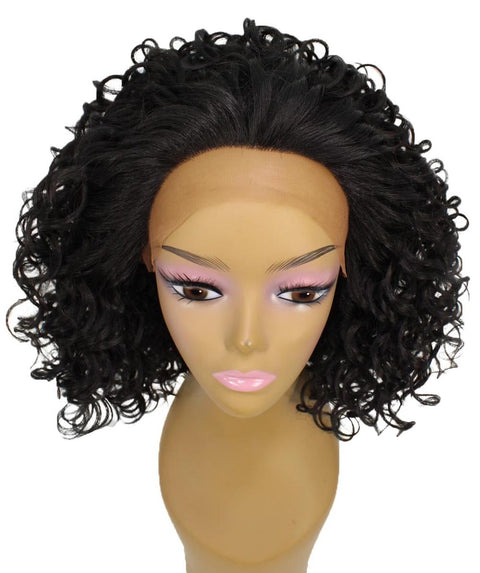 Oya Natural Black Angled Bob Lace Front Wig