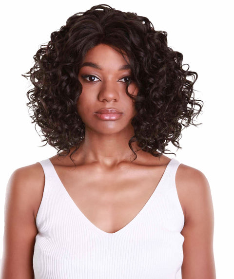 Oya Dark Brown Angled Bob Lace Front Wig