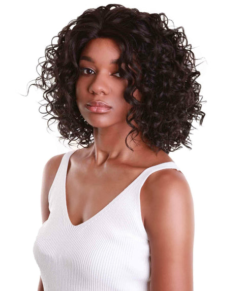 Oya Dark Brown Angled Bob Lace Front Wig