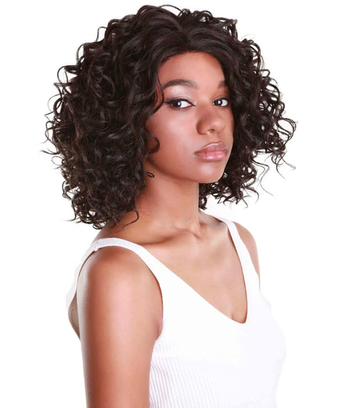 Oya Dark Brown Angled Bob Lace Front Wig