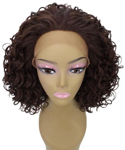 Oya Medium Brown Angled Bob Lace Front Wig