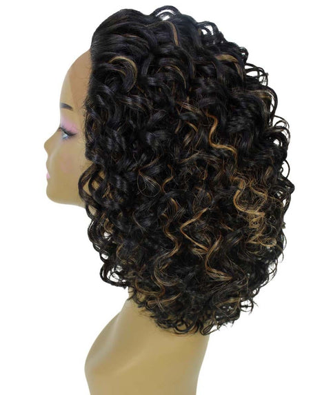 Oya Black with Golden Angled Bob Lace Front Wig