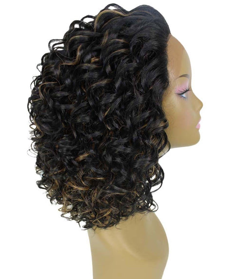 Oya Black with Golden Angled Bob Lace Front Wig