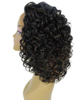 Oya Black with Caramel Angled Bob Lace Front Wig